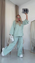 LARGE SIZE set "MANHATTAN" - SOFT GREEN
